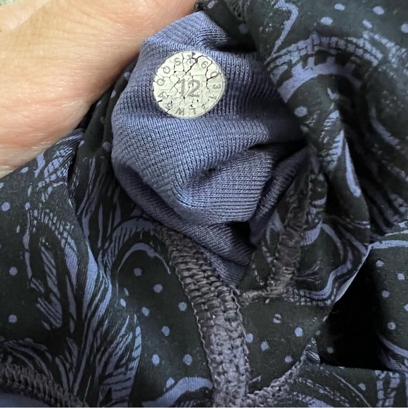 Lululemon Wunder Under High Rise Tight Nulux Foliage Moody Blues Black Size 12 - Picture 13 of 16